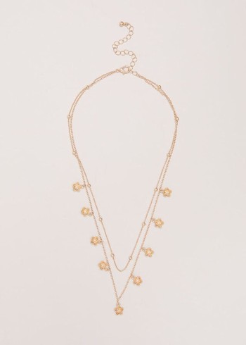 Phase Eight Flower Chain Jewellery Gold Australia | ZQ3897461